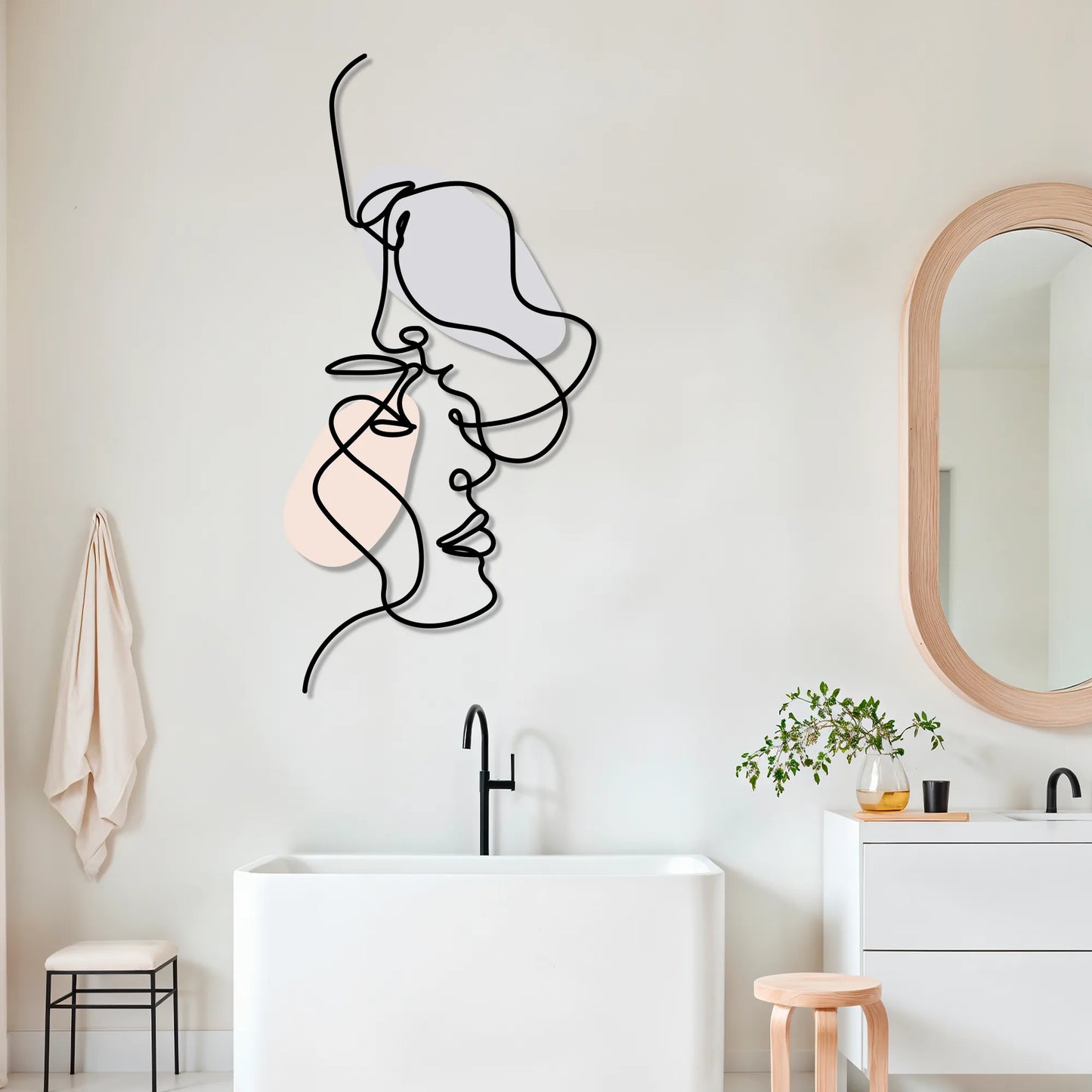faces metal decor