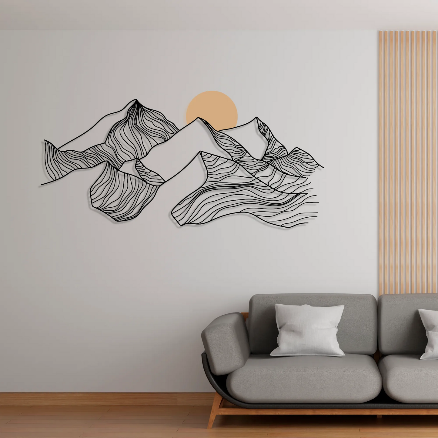Rising Peaks | Steel Wall Art Silhouette