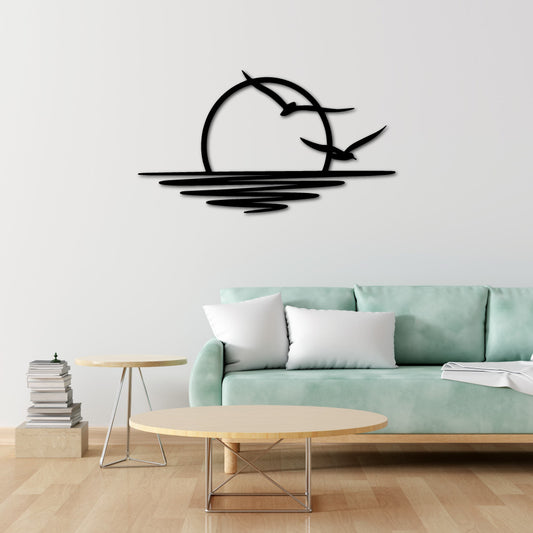 Sunset Flight | Steel Wall Art Silhouette