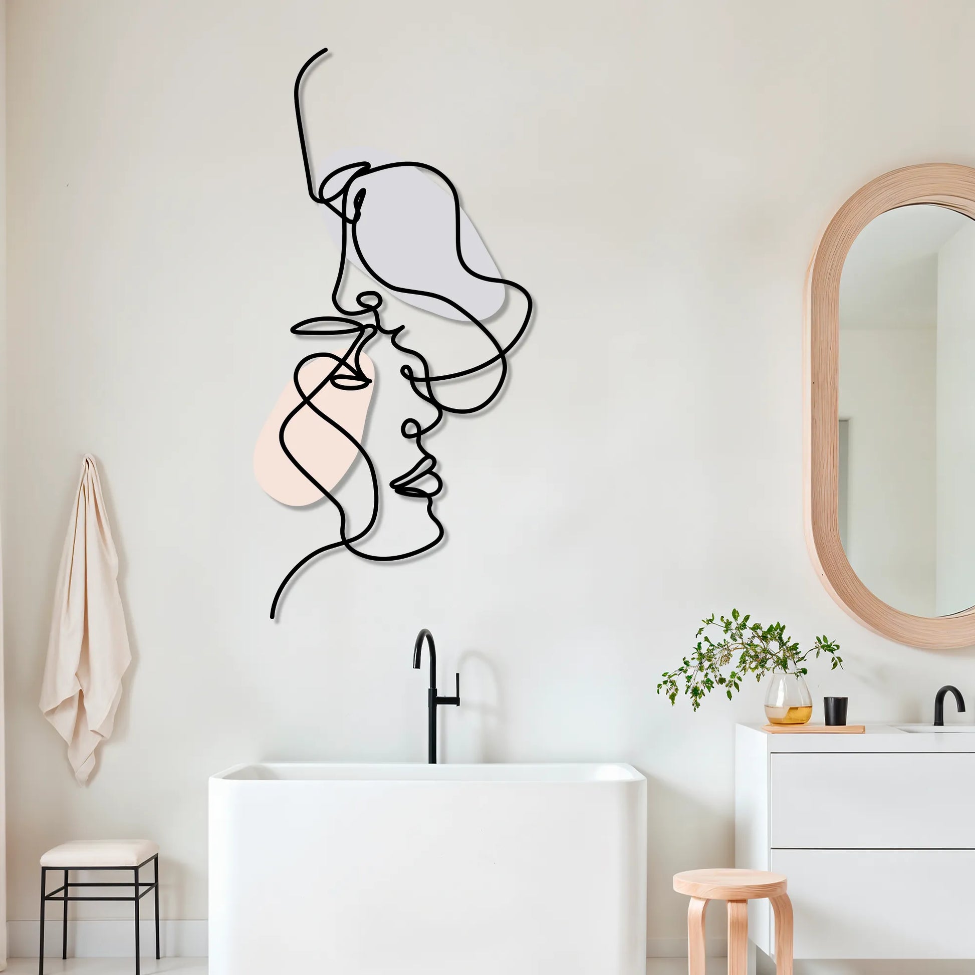 faces metal decor