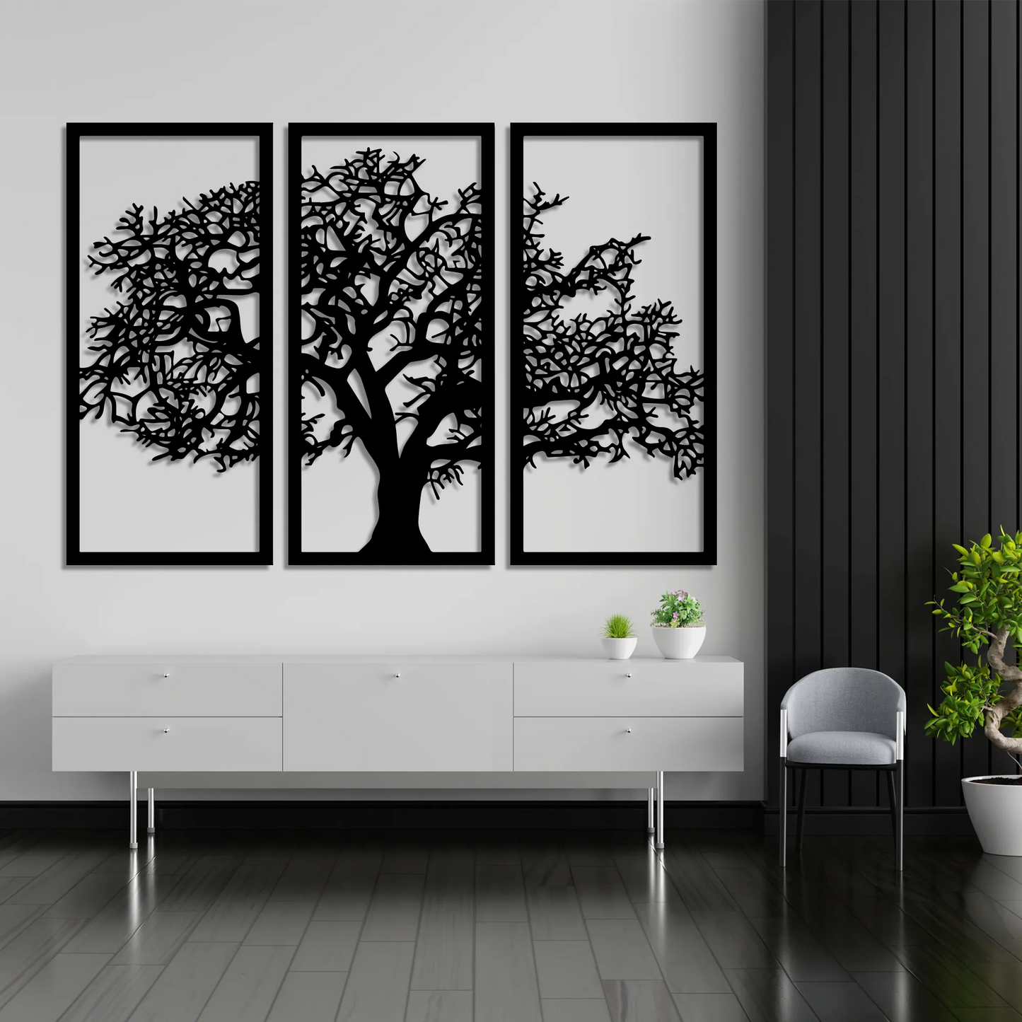 Timeless Canopy | Steel Wall Art Silhouette